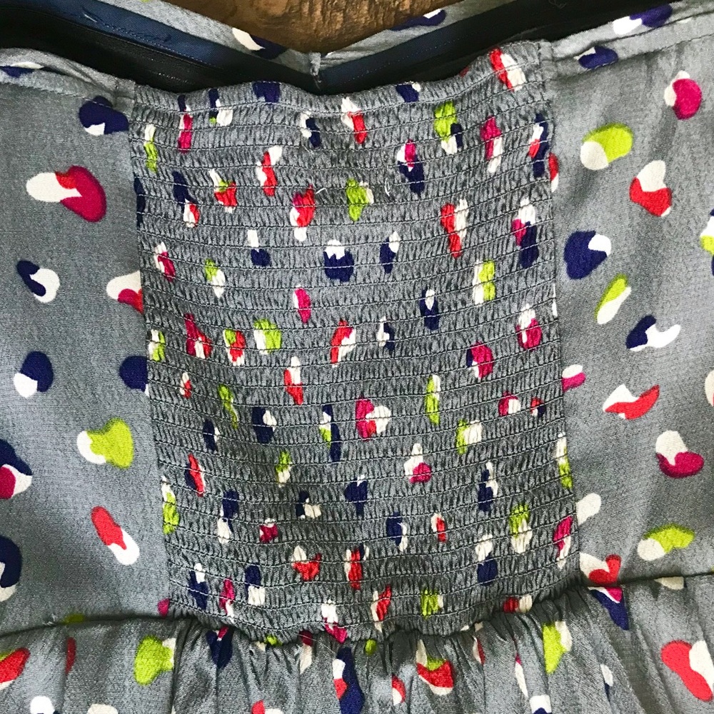 Strapless Grey MultiColor Mini Dress - Picture 6 of 11